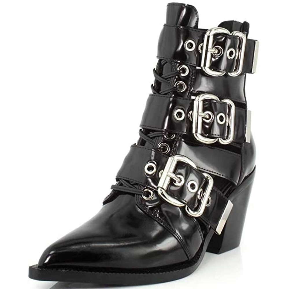 🎉HP Jeffrey Campbell Caceres Leather Buckle Boot - Picture 3 of 8